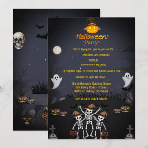Invitation à une fête d'Halloween effrayante
