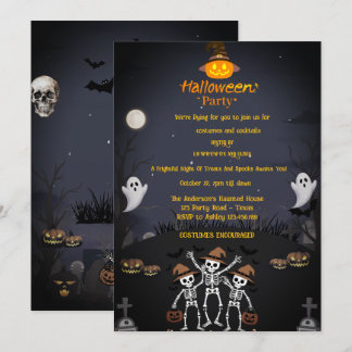 Invitation à une fête d'Halloween effrayante