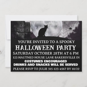 Invitation à une fête d'Halloween effrayante