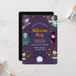 Invitation à une fête d'Halloween effrayante