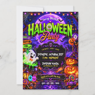 Invitation à une fête d'Halloween effrayante