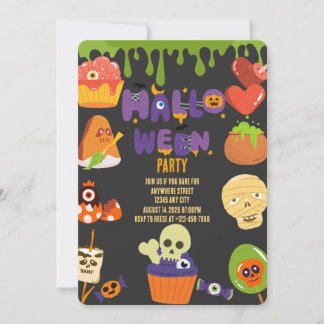 Invitation à une fête d'Halloween effrayante