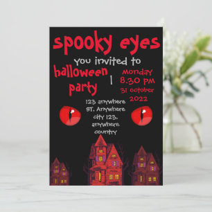 Invitation à une fête d'Halloween effrayante aux y