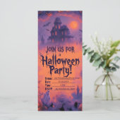 Invitation à une fête d'Halloween effrayante avec (Debout devant)