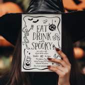 Invitation à une fête d'Halloween effrayante 'Mang