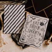 Invitation à une fête d'Halloween effrayante 'Mang