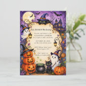 Invitation à une fête d'Halloween fantaisiste (Debout devant)