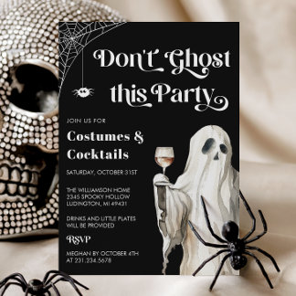 Invitation à une fête d'Halloween fantôme