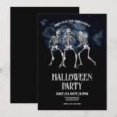 Invitation à une fête d'Halloween, fête de squelet (Devant / Derrière)
