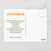 Invitation à une fête d'Halloween/Grillade/Faucheu (Dos)