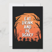 invitation à une fête d'Halloween heureuse (Dos)