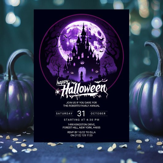 Invitation à une fête d'Halloween joyeuse | Maison