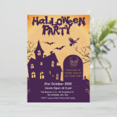 Invitation à une fête d'Halloween – Maison hantée (Debout devant)
