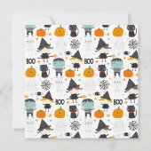 Invitation à une fête d'Halloween moderne, mignonn (Dos)