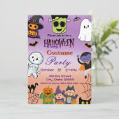  Invitation à une fête d'Halloween pour enfants  (Debout devant)