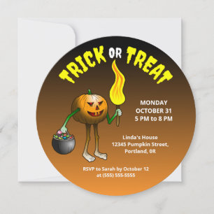 Invitation à une fête d'Halloween pour enfants ave