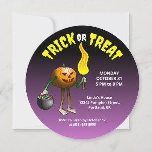Invitation à une fête d'Halloween pour enfants ave