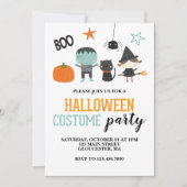 Invitation à une fête d'Halloween pour enfants en  (Devant)