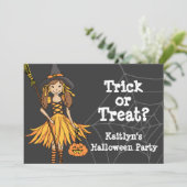 Invitation à une fête d'Halloween pour filles 'des (Debout devant)