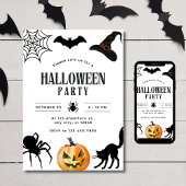 Invitation à une fête d'Halloween, soirée effrayan