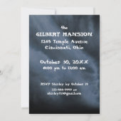 Invitation à une fête d'Halloween squelette et pie (Dos)
