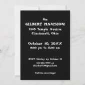 Invitation à une fête d'Halloween Squelette parmi  (Dos)
