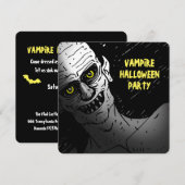 Invitation à une fête d'Halloween terrifiante de v (Devant / Derrière)