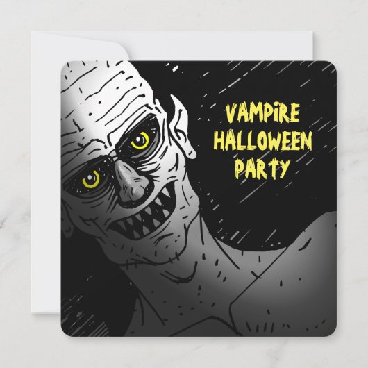 Invitation à une fête d'Halloween terrifiante de v (Devant)