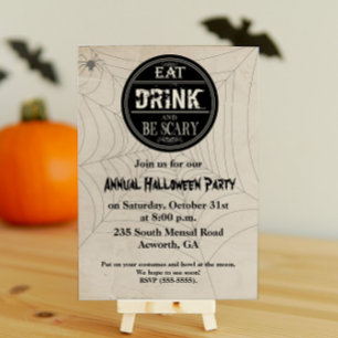 Invitation à une fête d'Halloween terrifiante Mang