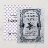Invitation à une fête d'Halloween v1 (Devant / Derrière)