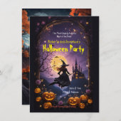 Invitation à une fête d'Halloween v2 (Devant / Derrière)