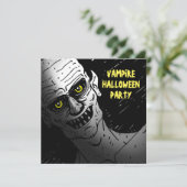 Invitation à une fête d'Halloween vampire (Debout devant)