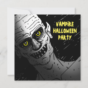 Invitation à une fête d'Halloween vampire