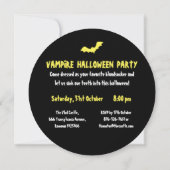 Invitation à une fête d'Halloween vampire (Dos)