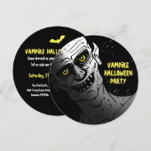 Invitation à une fête d'Halloween vampire (Devant / Derrière)