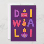 Invitation à une fête Diwali Joyeuse (Dos)