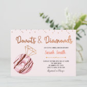 Invitation à une fête donut et diamant (Debout devant)