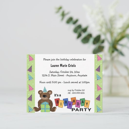 Invitation à une fête d'ours (Debout devant)