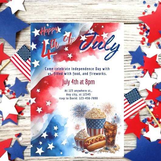 Invitation à une fête du 4 juillet !