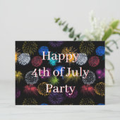 invitation à une fête du 4 juillet avec feux d'art (Debout devant)