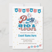 Invitation à une fête du 4 juillet dans l'ambiance (Devant)