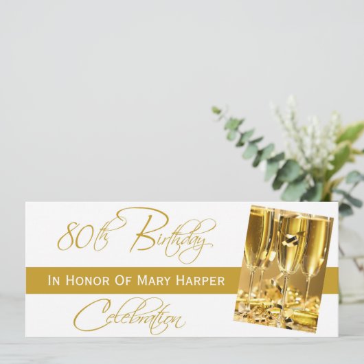 Invitation à une fête du 80e anniversaire (Debout devant)