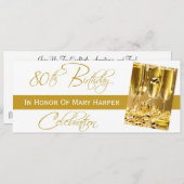 Invitation à une fête du 80e anniversaire (Devant / Derrière)