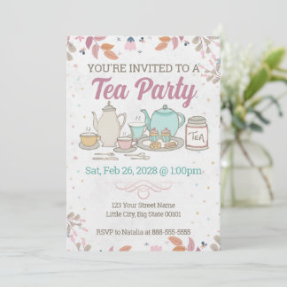 Invitation à une fête du thé et à un thé élégant