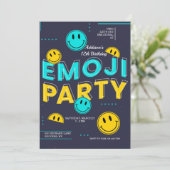 Invitation à une fête Emoji (Debout devant)