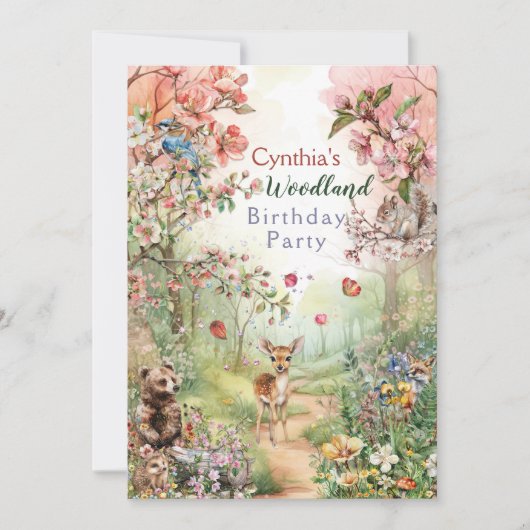 Invitation à une fête en forêt (Devant)
