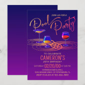 Invitation à une fête en piscine pour adultes (Devant / Derrière)
