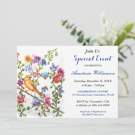 INVITATION À UNE FÊTE EN PLEIN AIR WHIMSICAL (Debout devant)