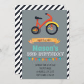 Invitation à une fête en tricycle (Devant / Derrière)