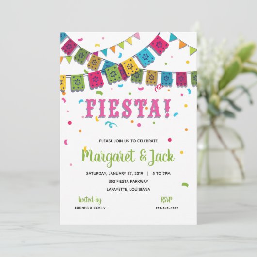 Invitation à une fête Fiesta (Debout devant)